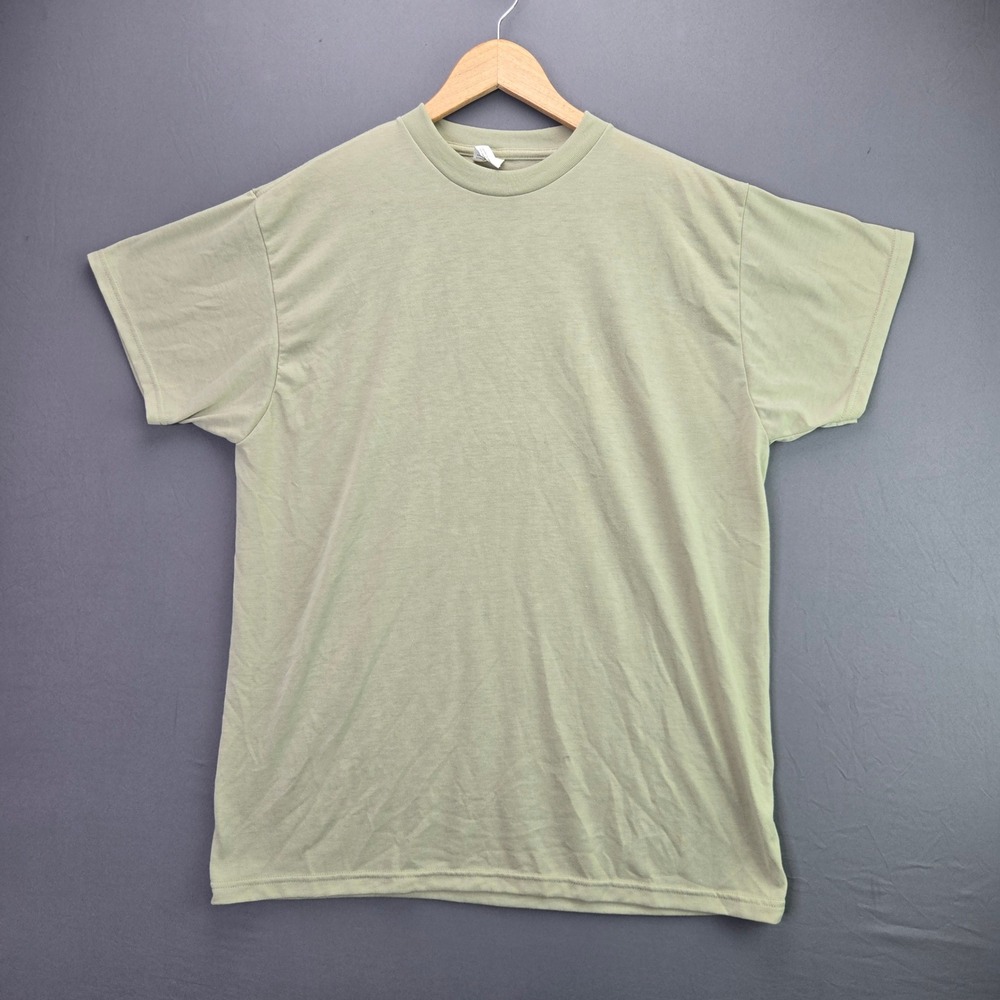 DSCP Skilcraft Military T-Shirt Large Green Polyester Moisture Wicking Crewneck
